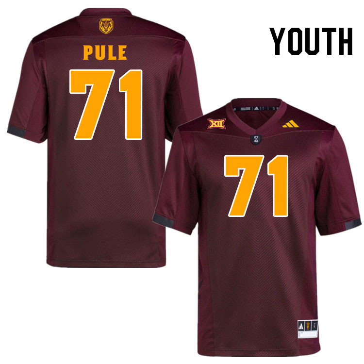 Youth #71 Makua Pule Arizona State Sun Devils College Football Jerseys Stitched-Maroon